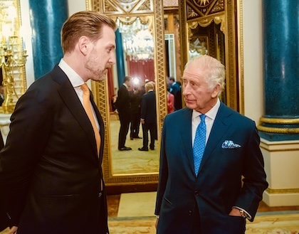 Oliver Christian with HM King Charles III